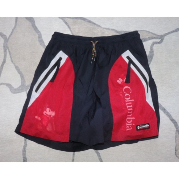 Columbia Disney Mickey Mouse Collection Mens Riptide Swim Trunks Size Large Red - Picture 1 of 5